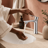 Wahkit Bathroom Faucet Wahkit Chrome Angled Basin Mixer Tap in Zinc Alloy - K-8906
