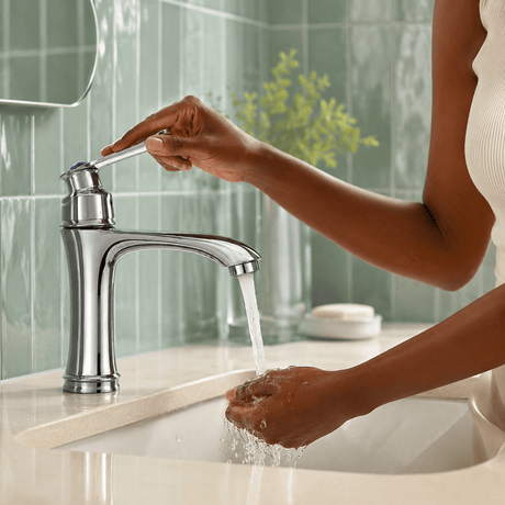 Wahkit Bathroom Faucet Wahkit Chrome Arched Basin Mixer Tap in Zinc Alloy - K-8998