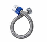 Wahkit Plumbing Parts & Fittings Wahkit Chrome Braided Flexible Connector Hose in Stainless Steel 40cm - K-J424-40