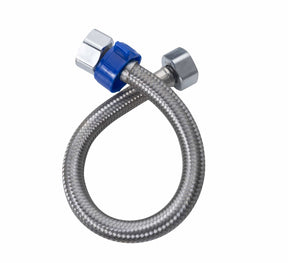 Wahkit Plumbing Parts & Fittings Wahkit Chrome Braided Flexible Connector Hose in Stainless Steel 40cm - K-J424-40