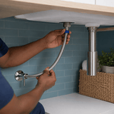 Wahkit Plumbing Parts & Fittings Wahkit Chrome Braided Flexible Connector Hose in Stainless Steel 40cm - K-J424-40