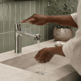 Wahkit Bathroom Faucet Wahkit Chrome Curved Body Basin Mixer Tap in Zinc Alloy - K-8985