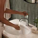Wahkit Bathroom Faucet Wahkit Chrome Curved Pillar Basin Tap in Plastic Composite Core - G-79001