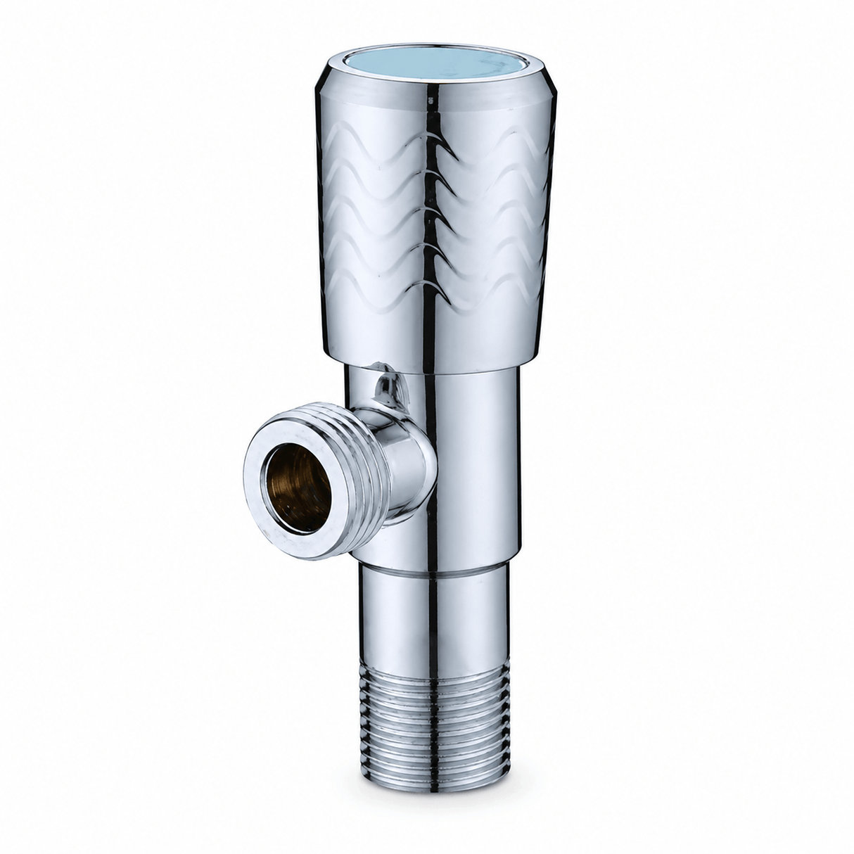 Wahkit Taps & Faucets Wahkit Chrome Cylindrical Angle Valve in Stainless Steel - K-8644B