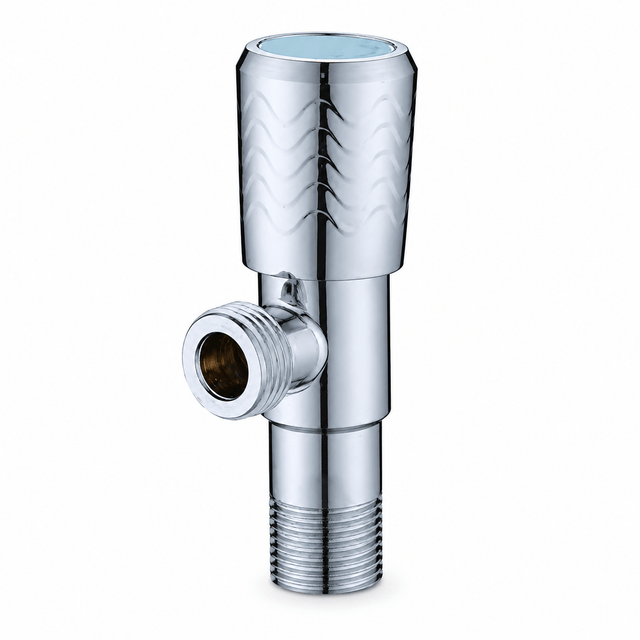 Wahkit Taps & Faucets Wahkit Chrome Cylindrical Angle Valve in Stainless Steel - K-8644B