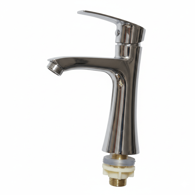 Wahkit Bathroom Faucet Wahkit Chrome Dark Body Basin Mixer Tap in Zinc Alloy - K-8986