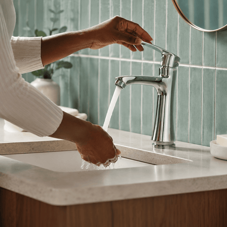Wahkit Bathroom Faucet Wahkit Chrome Dark Body Basin Mixer Tap in Zinc Alloy - K-8986