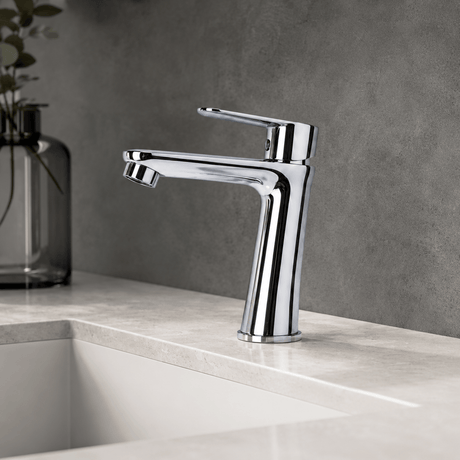 Wahkit Bathroom Faucet Wahkit Chrome Dark Body Basin Mixer Tap in Zinc Alloy - K-8988