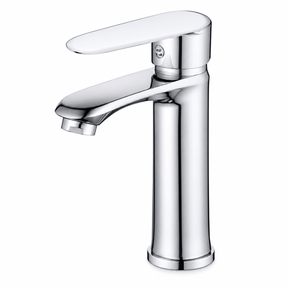 Wahkit Bathroom Faucet Wahkit Chrome Flat Lever Tall Basin Mixer Tap with Copper Alloy Base - K-8127