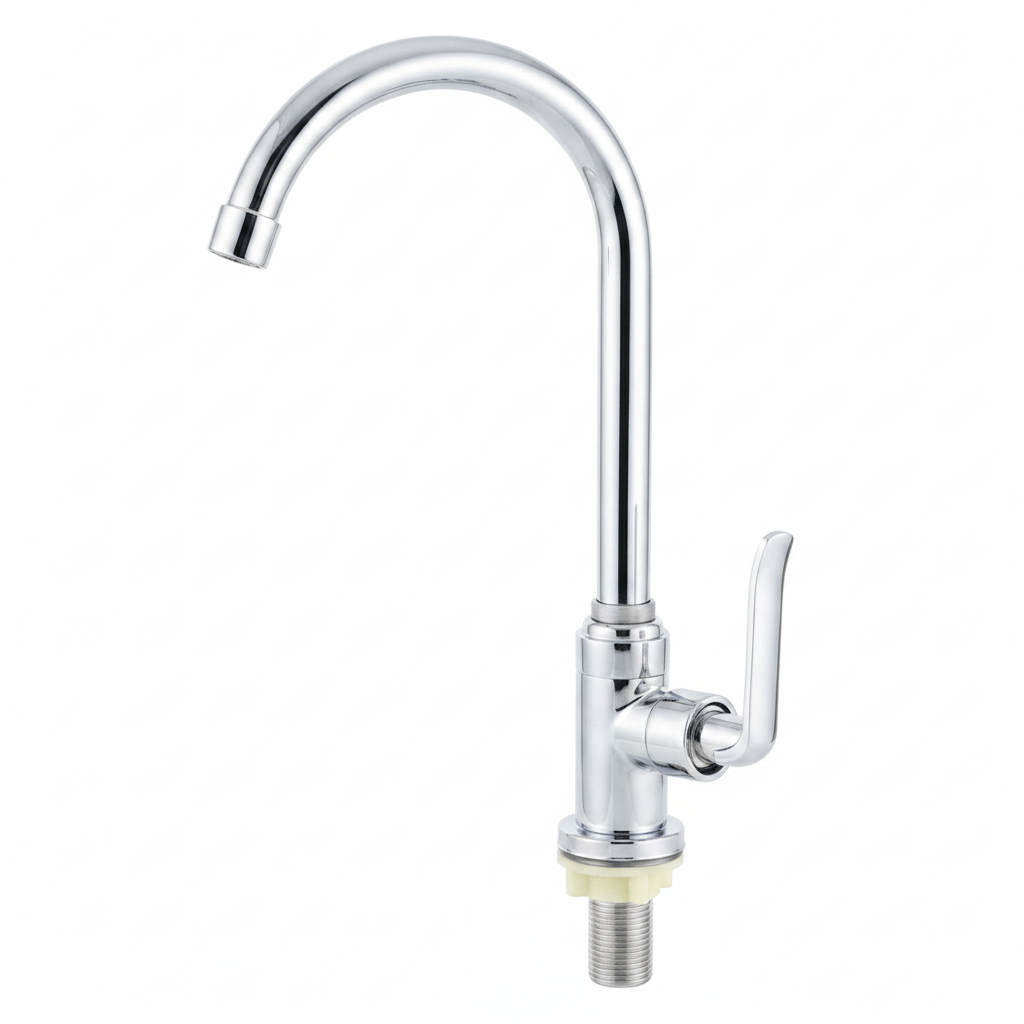 Wahkit Kitchen Tap Wahkit Chrome High Arc Kitchen Faucet Tap in Zinc Alloy - K-8979