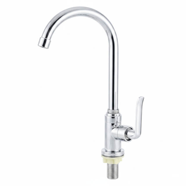 Wahkit Kitchen Tap Wahkit Chrome High Arc Kitchen Faucet Tap in Zinc Alloy - K-8979