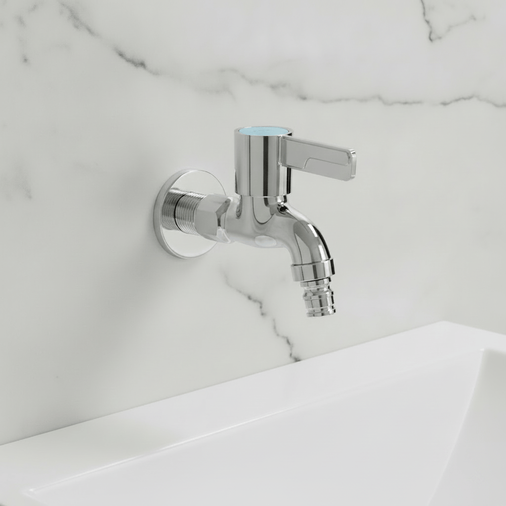 Wahkit Taps & Faucets Wahkit Chrome Hose Outlet Wall Bib Tap in Copper - K-8759B