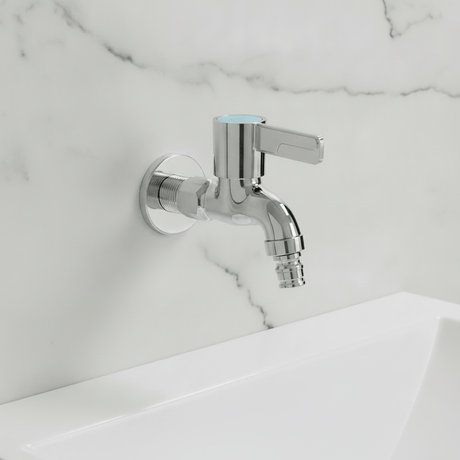Wahkit Taps & Faucets Wahkit Chrome Hose Outlet Wall Bib Tap in Copper - K-8759B