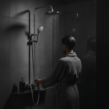 Wahkit Shower Set & Head Wahkit Chrome Round Head Wall Mounted Rain Shower Set in Copper - K-8837