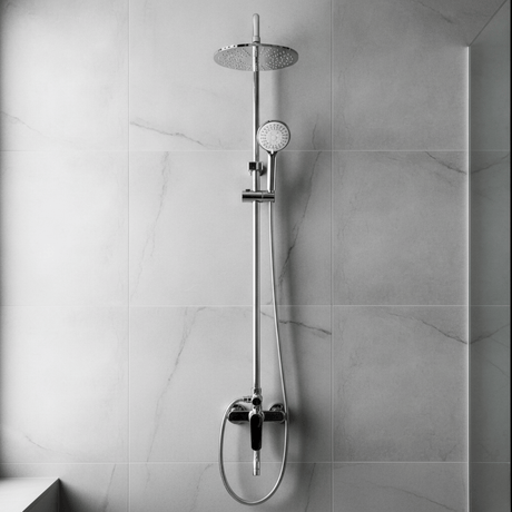 Wahkit Shower Set & Head Wahkit Chrome Round Head Wall Mounted Rain Shower Set in Copper - K-8837