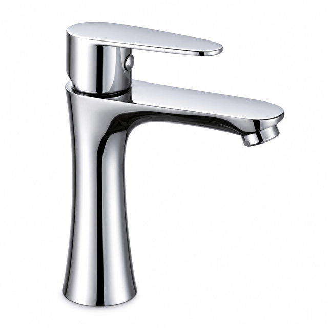 Wahkit Bathroom Faucet Wahkit Chrome Sculpted Basin Mixer Tap in Zinc Alloy - K-8902