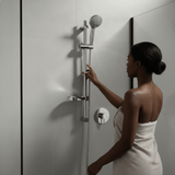 Wahkit Shower Set & Head Wahkit Chrome Slim Shower Slide Bar Set in Stainless Steel - K-P439