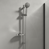 Wahkit Shower Set & Head Wahkit Chrome Slim Shower Slide Bar Set in Stainless Steel - K-P439