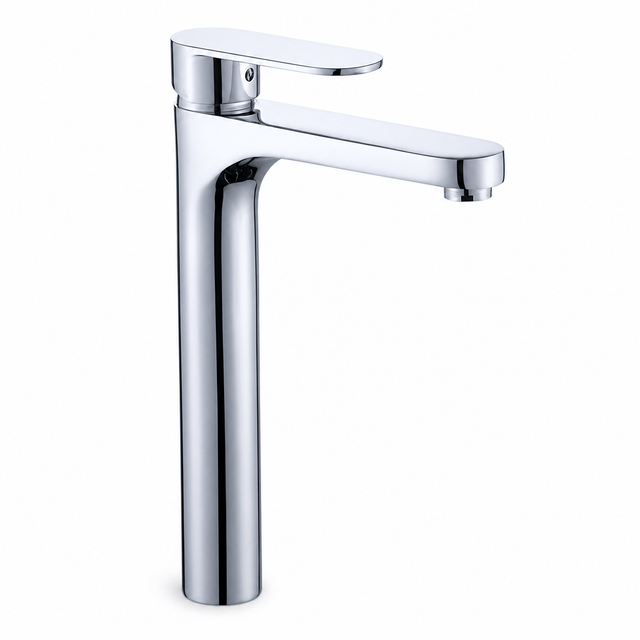 Wahkit Bathroom Faucet Wahkit Chrome Slim Tall Basin Mixer Tap in Copper - K-8165