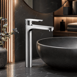 Wahkit Bathroom Faucet Wahkit Chrome Slim Tall Basin Mixer Tap in Copper - K-8165