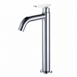 Wahkit Bathroom Faucet Wahkit Chrome Slim Tall Basin Mixer Tap in Stainless Steel - K-8905