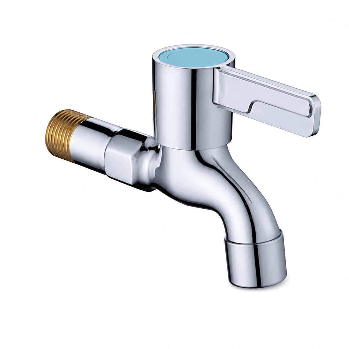 Wahkit Taps & Faucets Wahkit Chrome Square Handle Wall Bib Tap in Copper - K-8758A