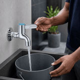 Wahkit Taps & Faucets Wahkit Chrome Square Handle Wall Bib Tap in Copper - K-8758A
