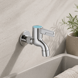 Wahkit Taps & Faucets Wahkit Chrome Square Handle Wall Bib Tap in Copper - K-8758A