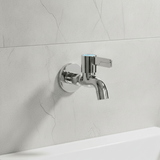 Wahkit Taps & Faucets Wahkit Chrome Square Handle Wall Bib Tap in Copper - K-8759A