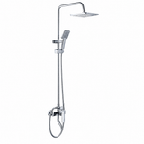 Wahkit Shower Set & Head Wahkit Chrome Square Head Wall Mounted Rain Shower Set in Copper - K-8866
