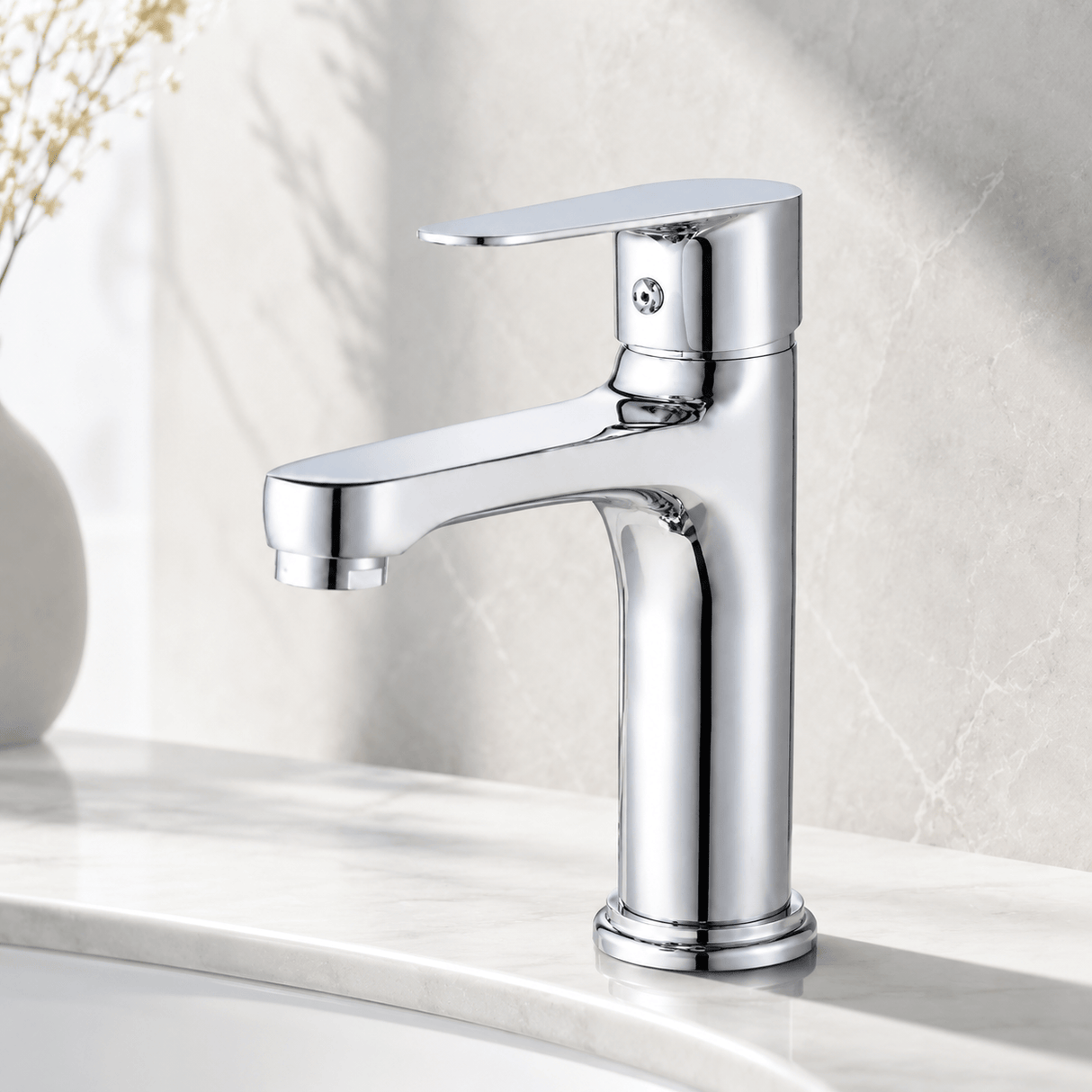 Wahkit Bathroom Faucet Wahkit Chrome Square Lever Basin Mixer Tap in Copper - K-8140