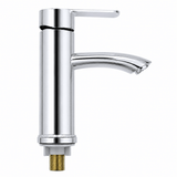 Wahkit Bathroom Faucet Wahkit Chrome Straight Basin Tap in Stainless Steel and Plastic - G-79004