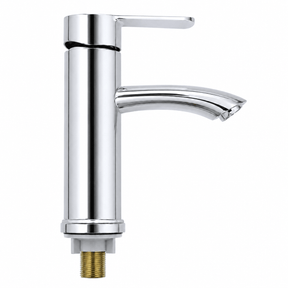 Wahkit Bathroom Faucet Wahkit Chrome Straight Basin Tap in Stainless Steel and Plastic - G-79004