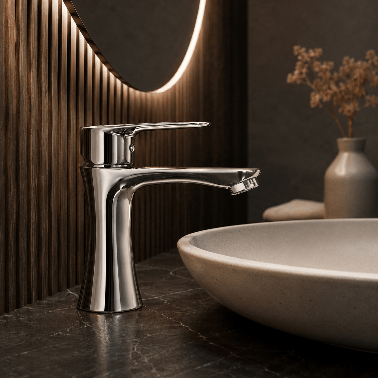 Wahkit Bathroom Faucet Wahkit Chrome Tall Spout Basin Mixer Tap in Zinc Alloy - K-8983