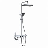 Wahkit Shower Set & Head Wahkit Chrome Wall Mounted Four-Function Square Rain Shower Set - K-8849