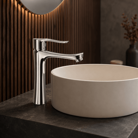 Wahkit Bathroom Faucet Wahkit Chrome Wide Spout Basin Mixer Tap in Zinc Alloy - K-8982