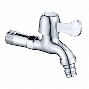 Wahkit Taps & Faucets Wahkit Chrome Wing Handle Wall Bib Tap in Zinc Alloy - K-8753