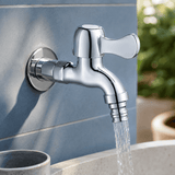 Wahkit Taps & Faucets Wahkit Chrome Wing Handle Wall Bib Tap in Zinc Alloy - K-8753