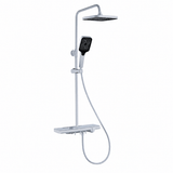Wahkit Shower Set & Head Wahkit Elegant White Shelf Bar Wall Mounted Shower System in ABS and PPA - K-8854W