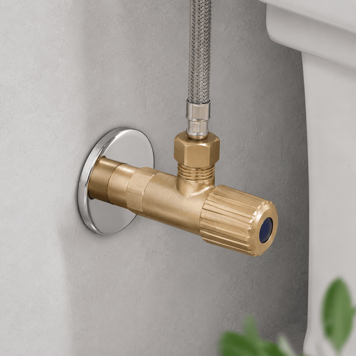 Wahkit Taps & Faucets Wahkit Gold Tapered Angle Valve in Steel - K-8655JA