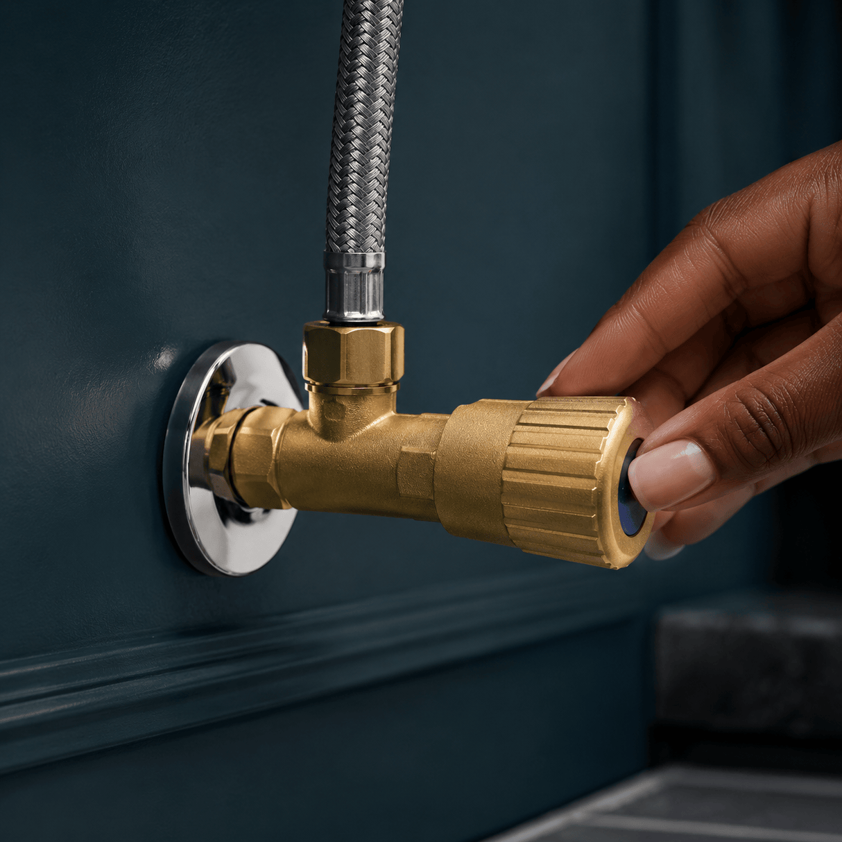 Wahkit Taps & Faucets Wahkit Gold Tapered Angle Valve in Steel - K-8655JA