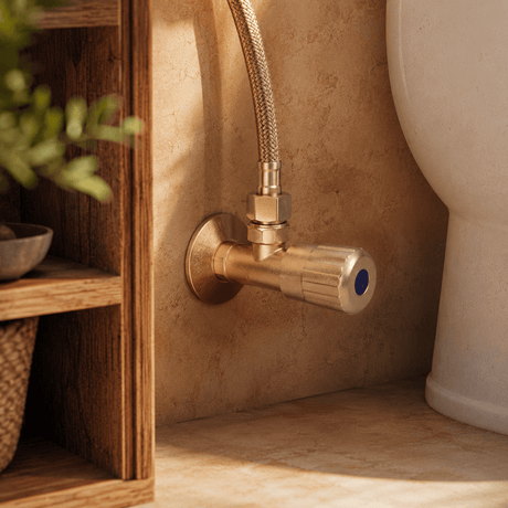 Wahkit Taps & Faucets Wahkit Gold Tapered Angle Valve in Steel - K-8655JA