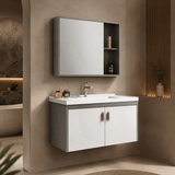 Wahkit Bathroom Vanity & Cabinets Wahkit Grey and White Floating Plywood Bathroom Vanity with Smart Mirror 600mm - K-9135A