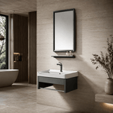 Wahkit Wahkit Grey Floating Compact PVC Bathroom Vanity with Mirror 430mm - K-9907