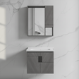Wahkit Bathroom Vanity & Cabinets Wahkit Grey Plywood Bathroom Vanity with Basin and Mirror 600mm - K-9147