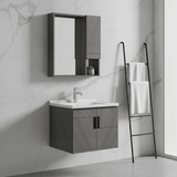 Wahkit Bathroom Vanity & Cabinets Wahkit Grey Plywood Bathroom Vanity with Basin and Mirror 600mm - K-9147