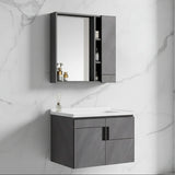 Wahkit Bathroom Vanity & Cabinets Wahkit Grey Plywood Bathroom Vanity with Basin and Mirror 800mm - K-9145