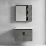 Wahkit Bathroom Vanity & Cabinets Wahkit Grey Plywood Bathroom Vanity with Basin and Mirror 800mm - K-9145