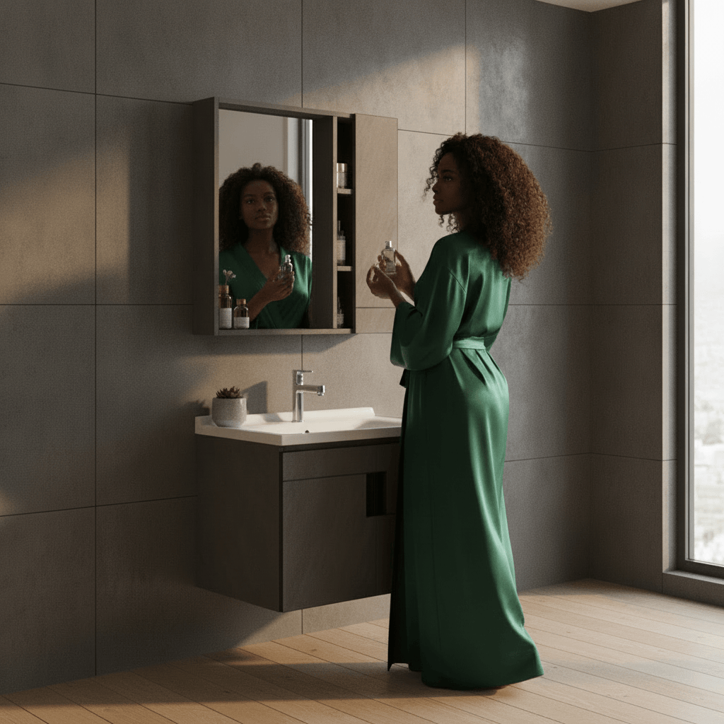 Wahkit Bathroom Vanity & Cabinets Wahkit Grey Plywood Bathroom Vanity with Basin and Mirror 800mm - K-9145