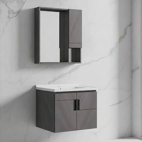 Wahkit Bathroom Vanity & Cabinets Wahkit Grey Plywood Bathroom Vanity with Smart Mirror 600mm - K-9147A